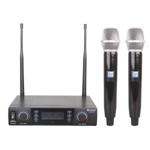 Enbao MD-302HH ручной радиомикрофон UHF, изменяемая частота, 2 микрофона на базе, 470-980 MHz
